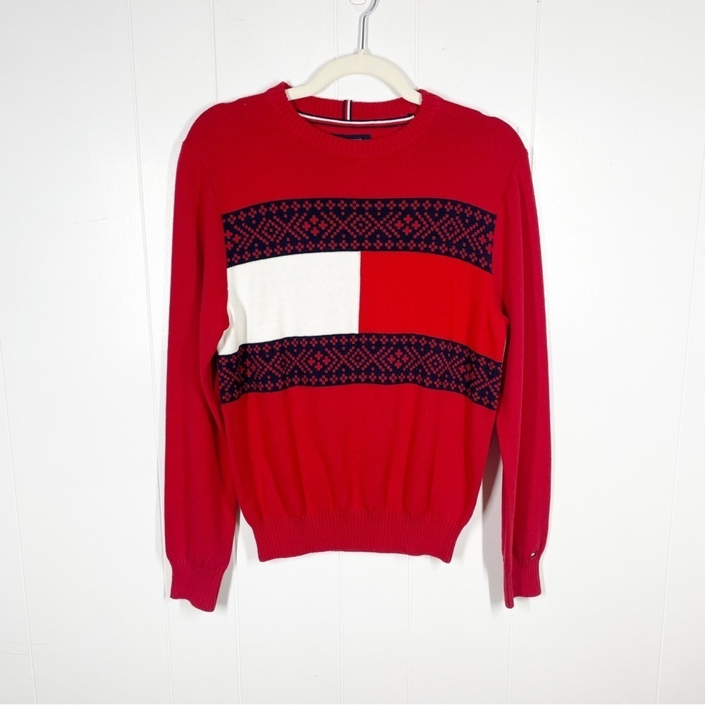 NWT Tommy Hilfiger Essential Flag Fair Isle Sweater Extra Small